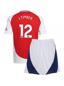 Arsenal Jurrien Timber #12 Heimtrikotsatz für Kinder 2024-25 Kurzarm (+ Kurze Hosen)